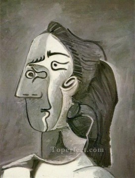  cubist - Head Woman Jacqueline 1962 cubist Pablo Picasso